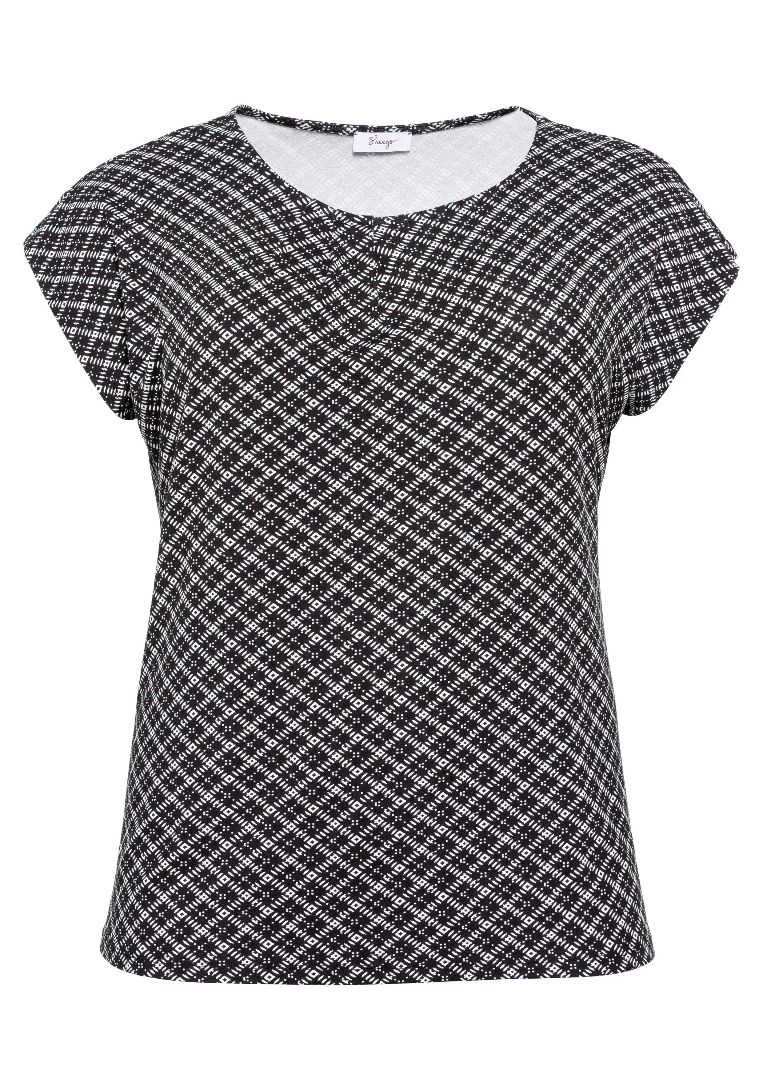 Shirt mit Falten seitlich am Ausschnitt