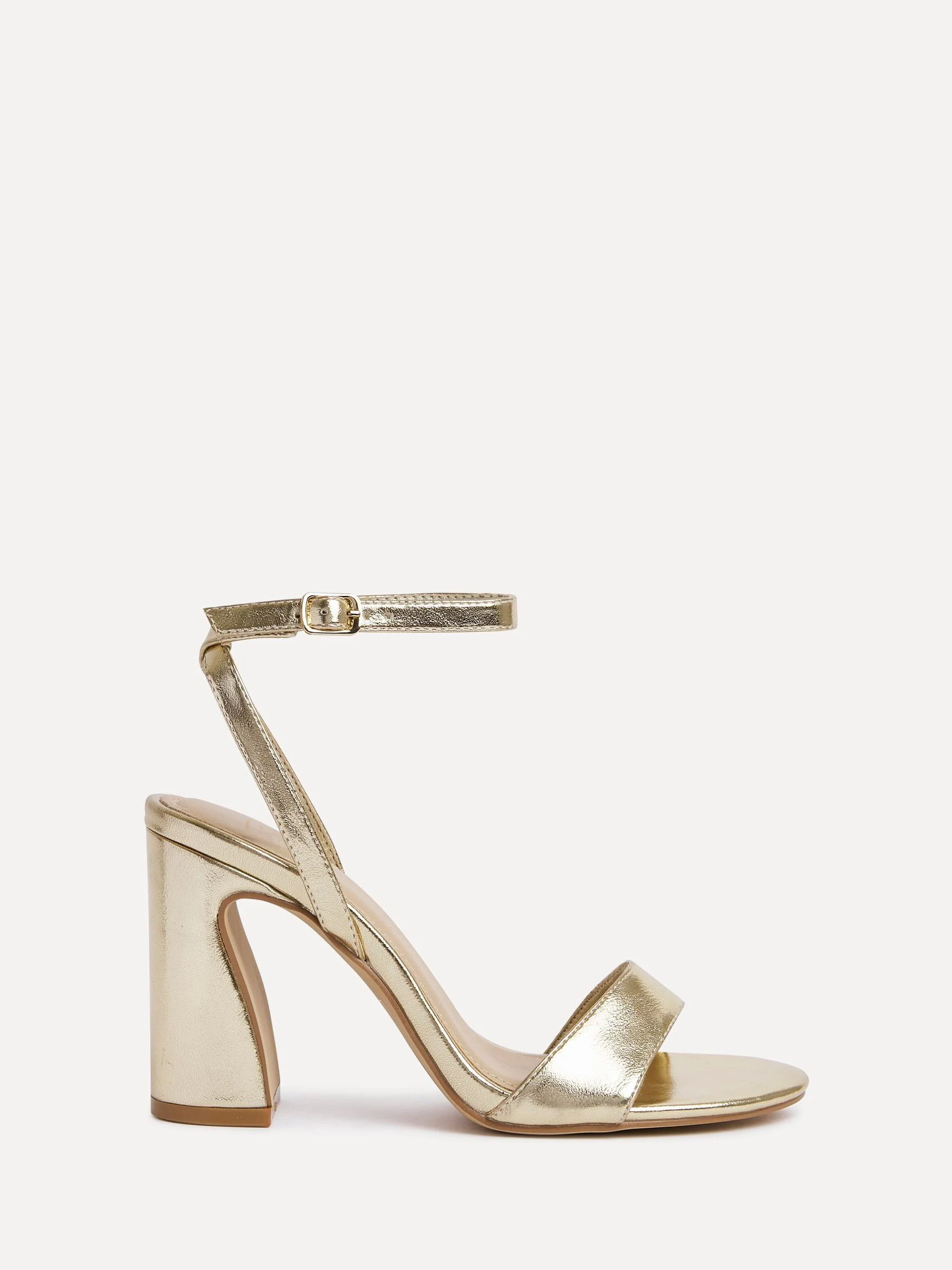 Goud - Linzi Trance Block Heel Sandals