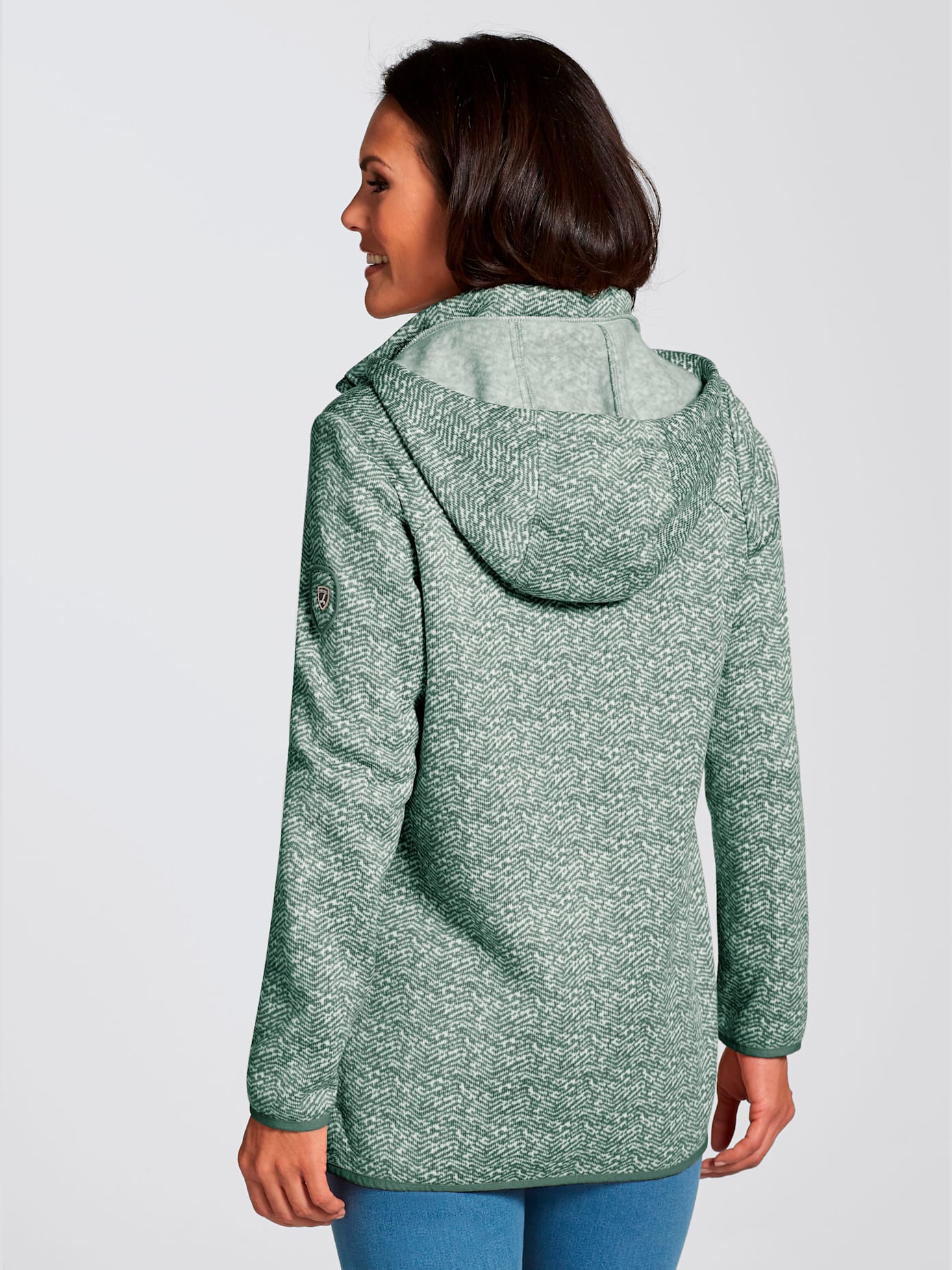 Veste polaire effet tricoté