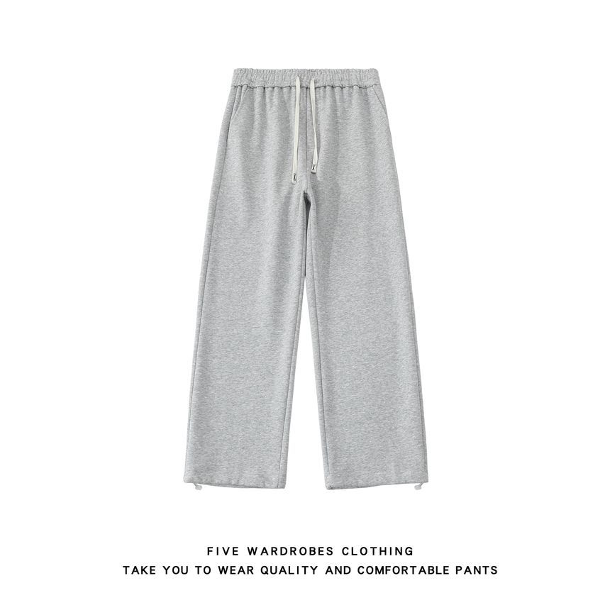 Kimeya - Hoge taille effen joggingbroek met trekkoord