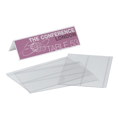 Durable - 10 Porte-noms PVC pliables - 12,2 x 21 cm