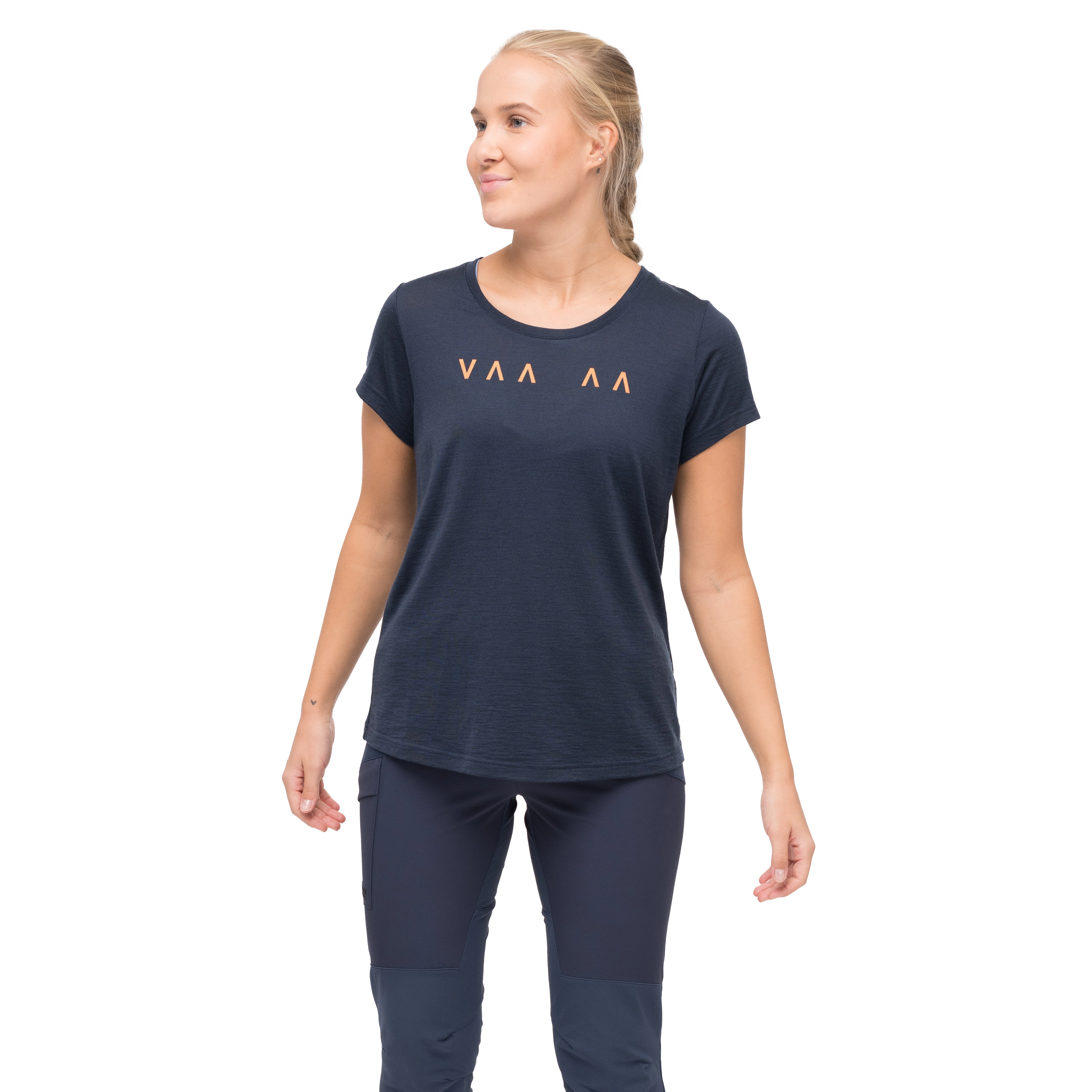 Vaagaa Explore Merino Tee Women Navy Blue