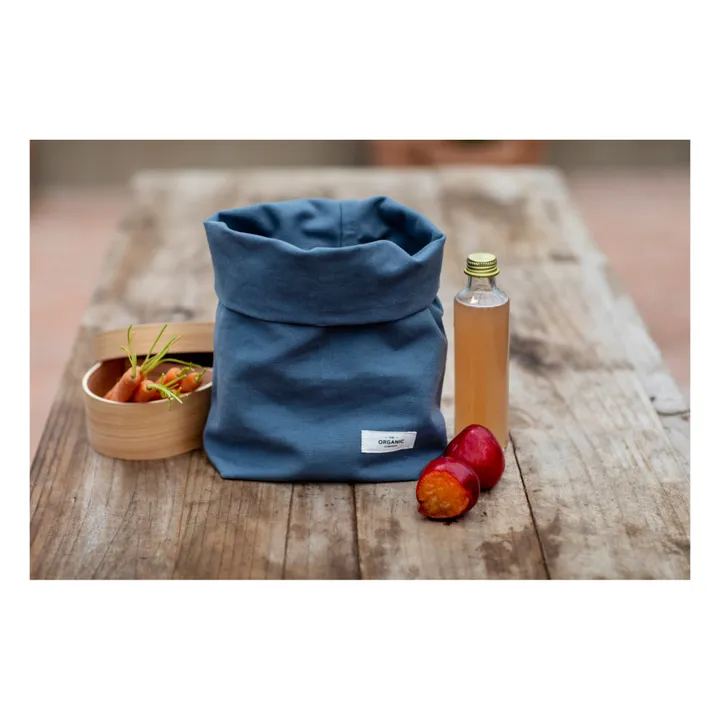 The Organic Company Lunch bag en coton bio | Bleu gris