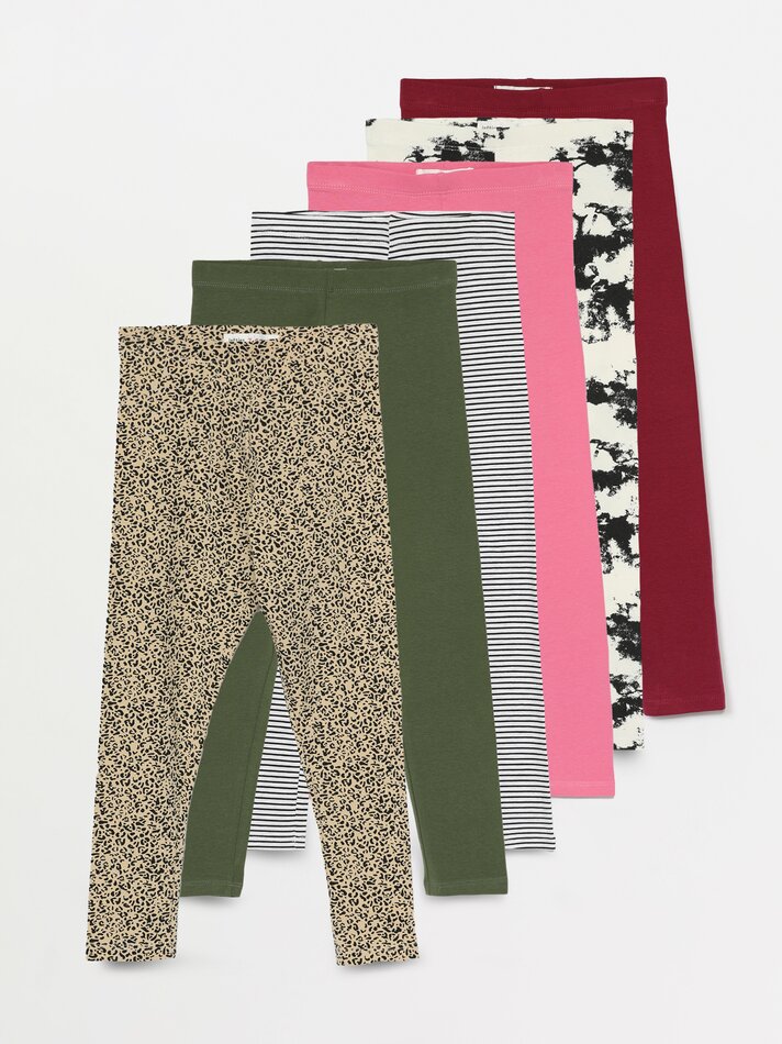 Conjunto de 6 leggings compridas combinando - Arena