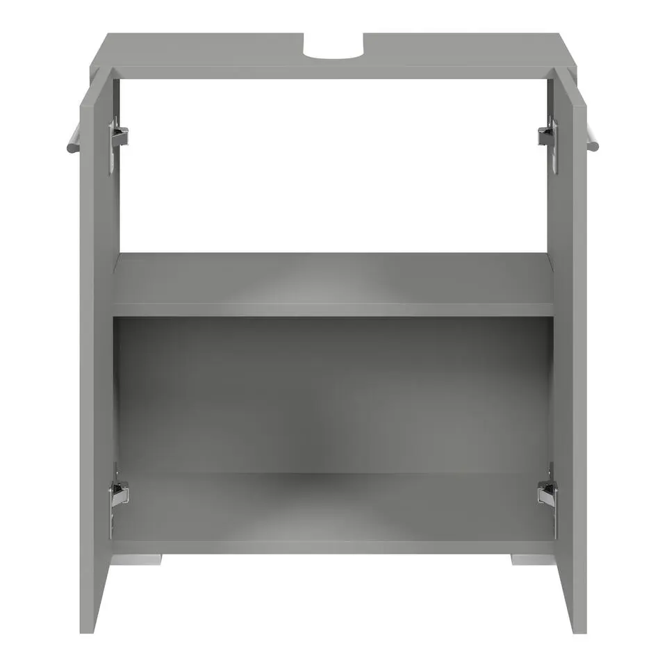 Badplaats Wastafel Onderkast Jupiter 60 x 30 x 60 cm - Mat Grijs - Badkamerkast