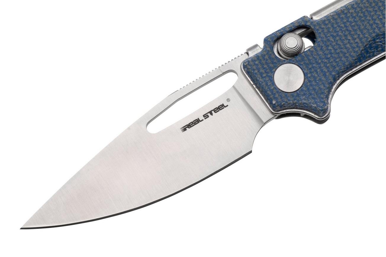 Real Steel Vis 8051DM Satin 12C27, Denim Micarta, zakmes, Jakub Wieczorkiewicz design