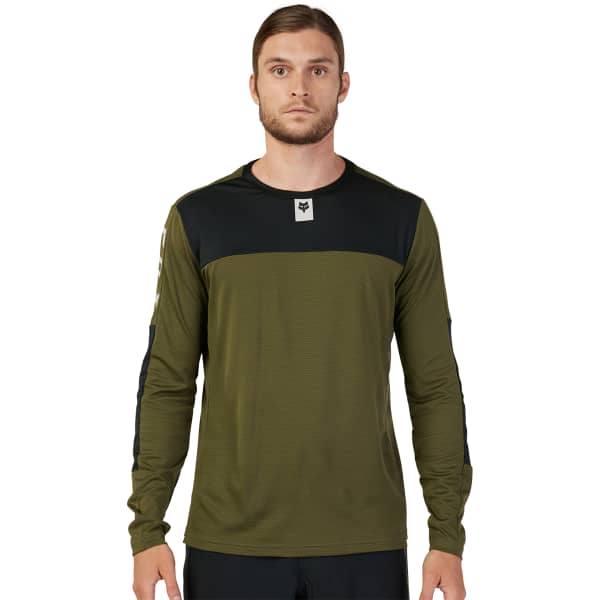 Maillot VTT FOX DEFEND LS JERSEY HEAD OLIVE GREEN
