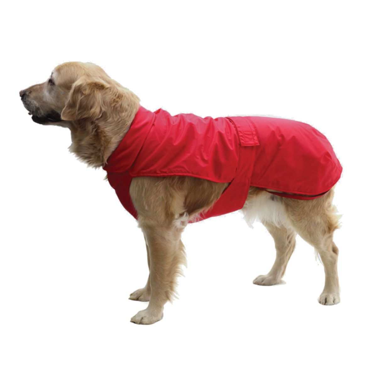 Fashion Dog Hunde-Regenmantel mit Fleecefutter - Rot - 55 cm