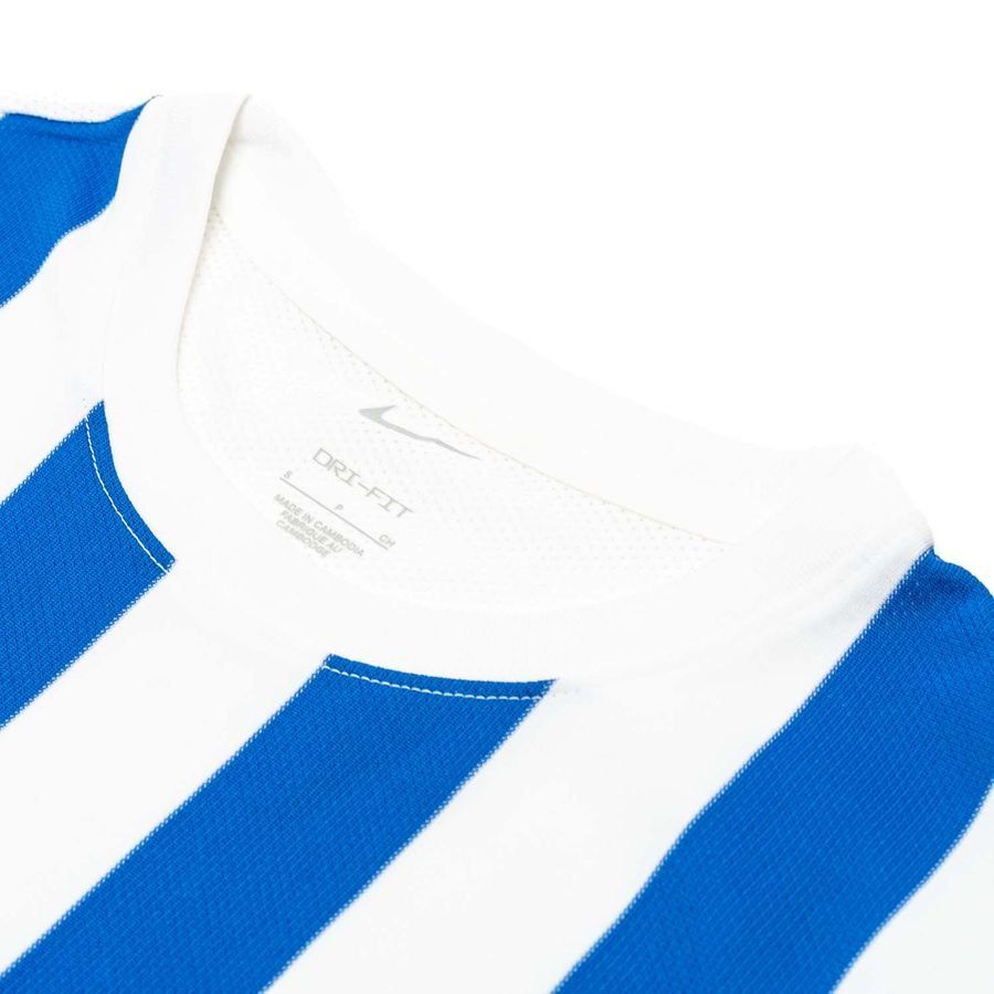 Nike Maillot Dri-FIT Striped Division IV - Blanc/Bleu/Noir Femme