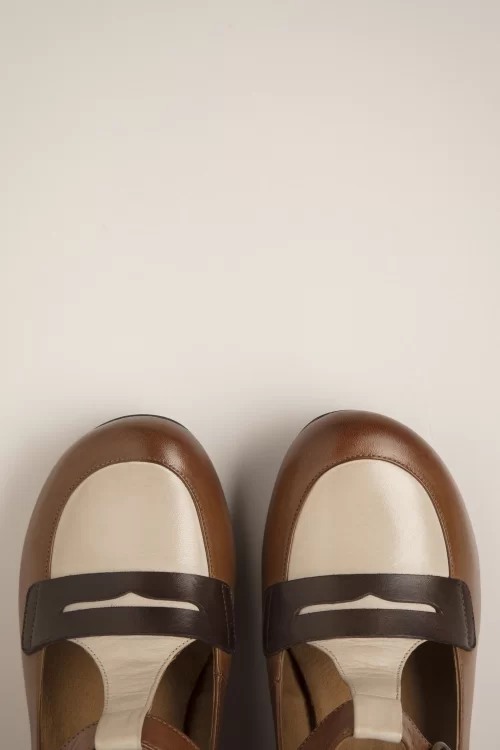 Miz Mooz Fancie T-Strap pumps in brandy