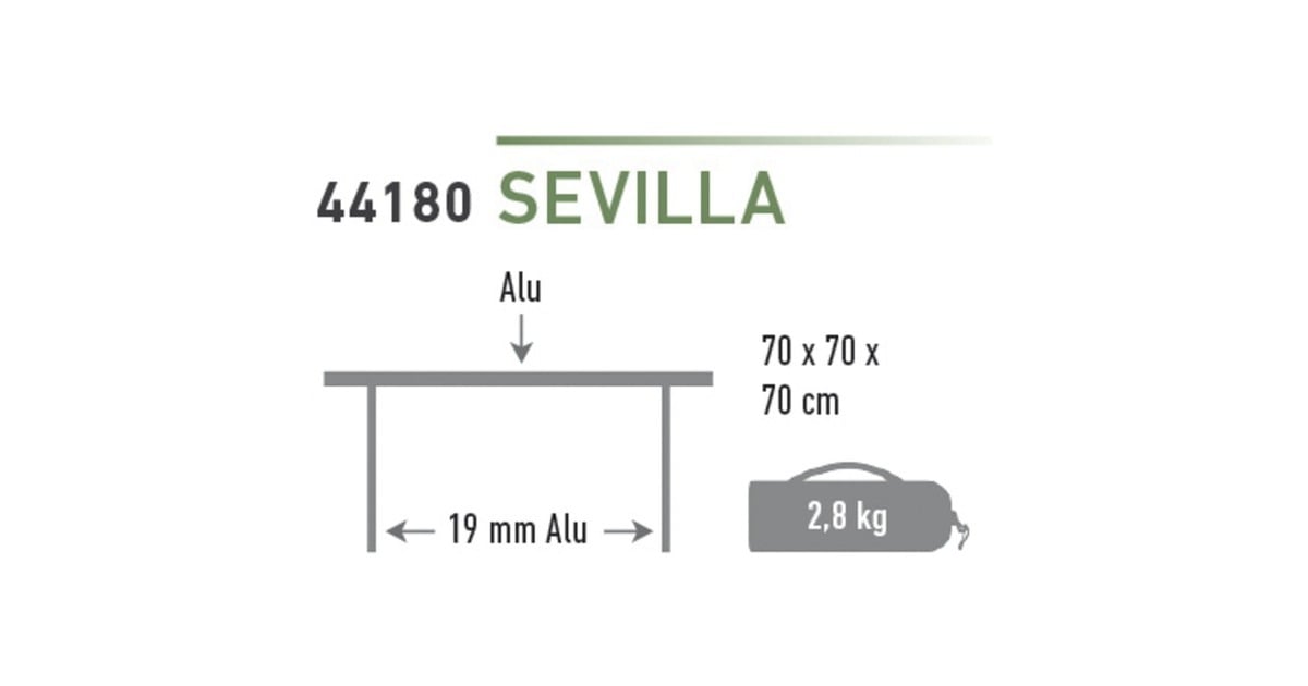 High PeakSevilla campingtafel