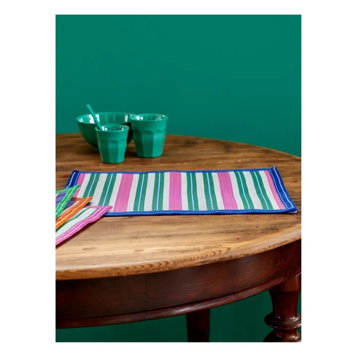 Rice Set de table rayé | Rose