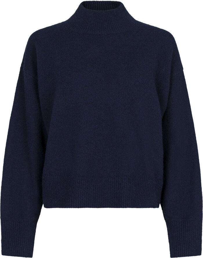 Neo Noir Paulina Knit Blouse Navy
