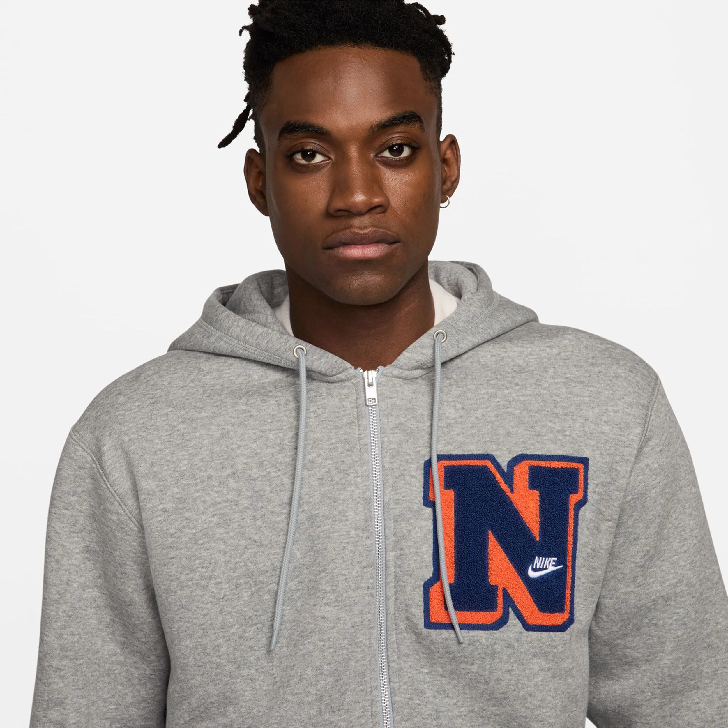 Nike Club Full Zip Gilet En Coton Hommes - Gris