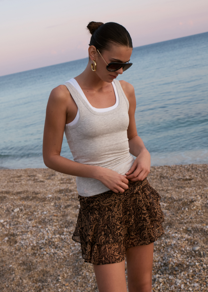 Lotte skort bruin