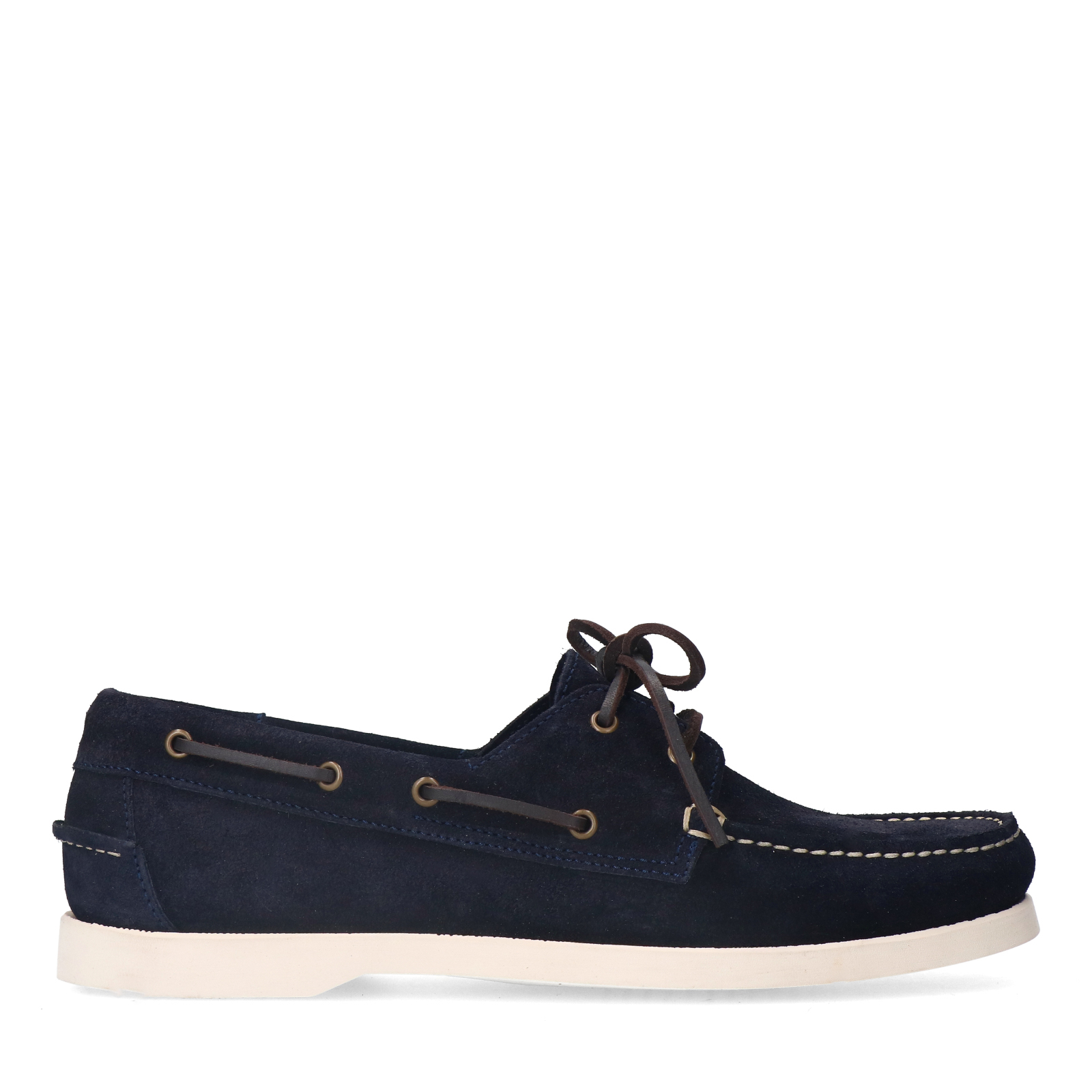 Donkerblauwe suède bootschoenen