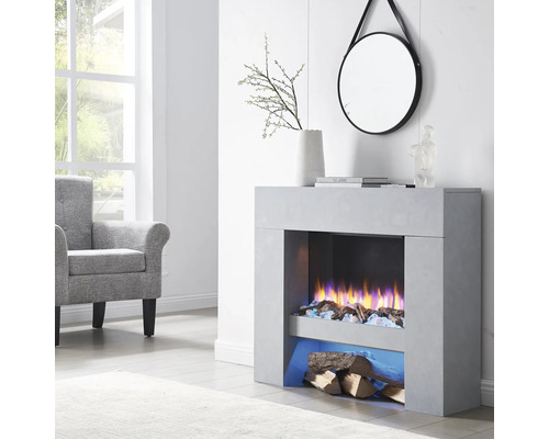 Elektrische haard Balderia Naran grijs 2000 watt incl. afstandsbediening