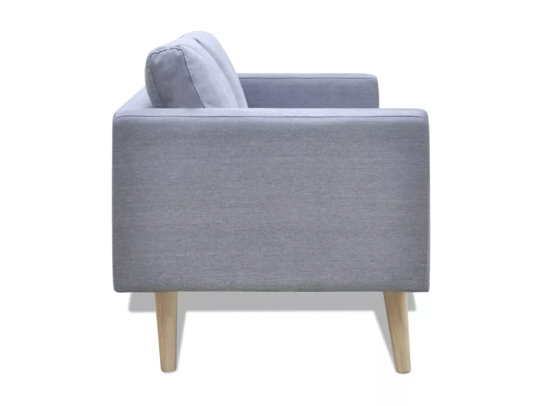 Jeu de canapé à 2 places et à 3 places Tissu Gris clair