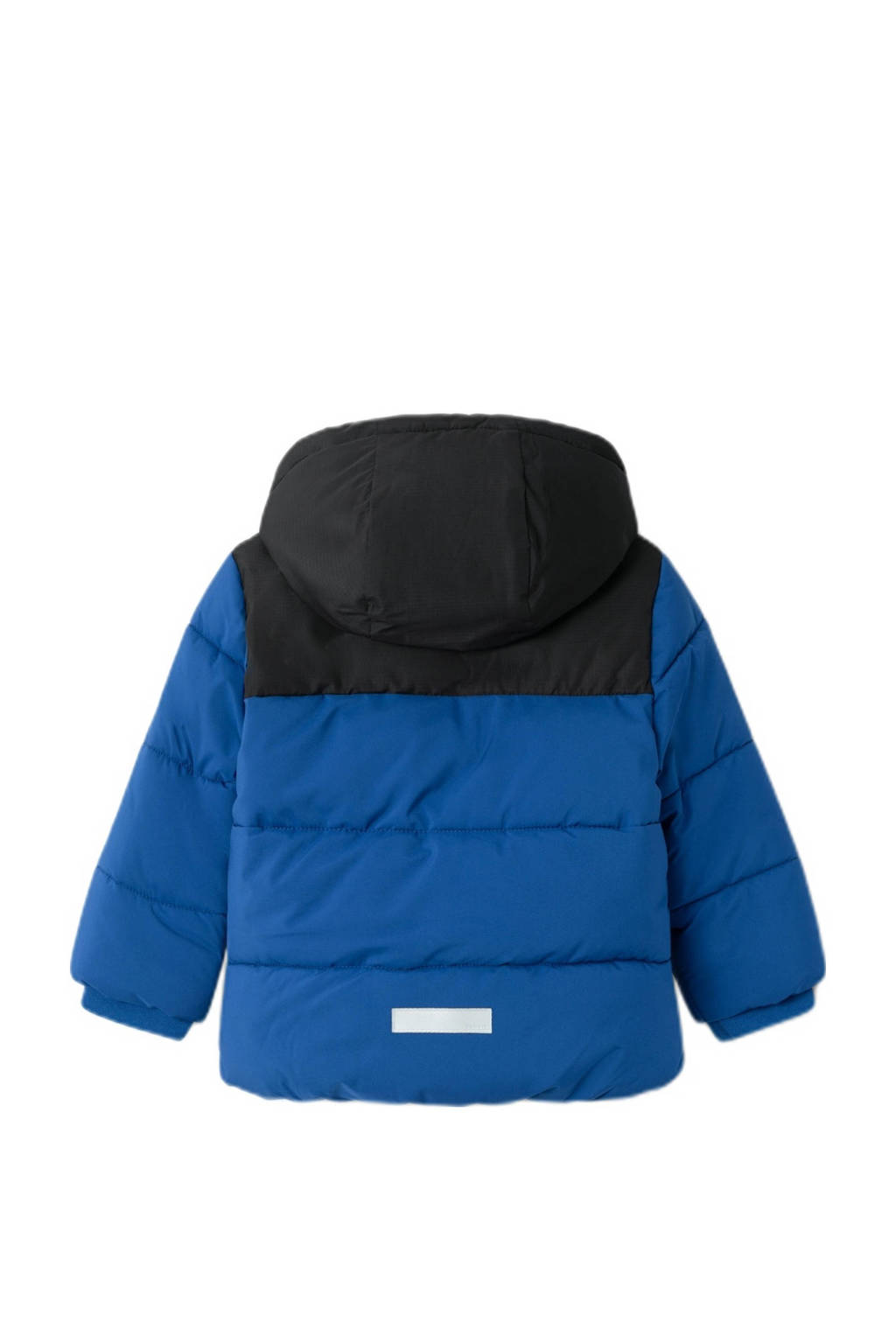 NAME IT gewatteerde winterjas NMMMORNING hardblauw/zwart