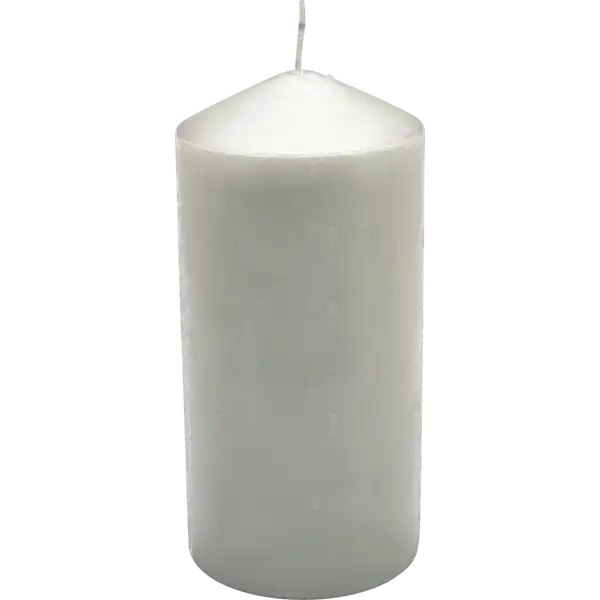 STUMPENKERZE 200 / 100 KIESELGRAU / HELLGRAU