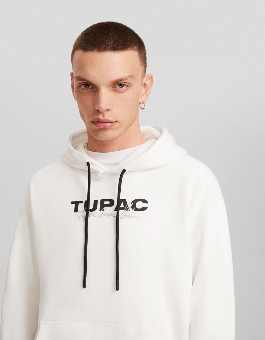 Moletom com estampa do Tupac