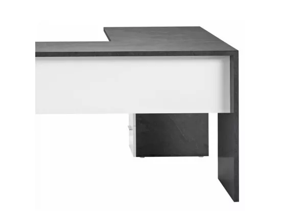 Bureau d'angle 180x160 avec commode à 3 tiroirs LISA