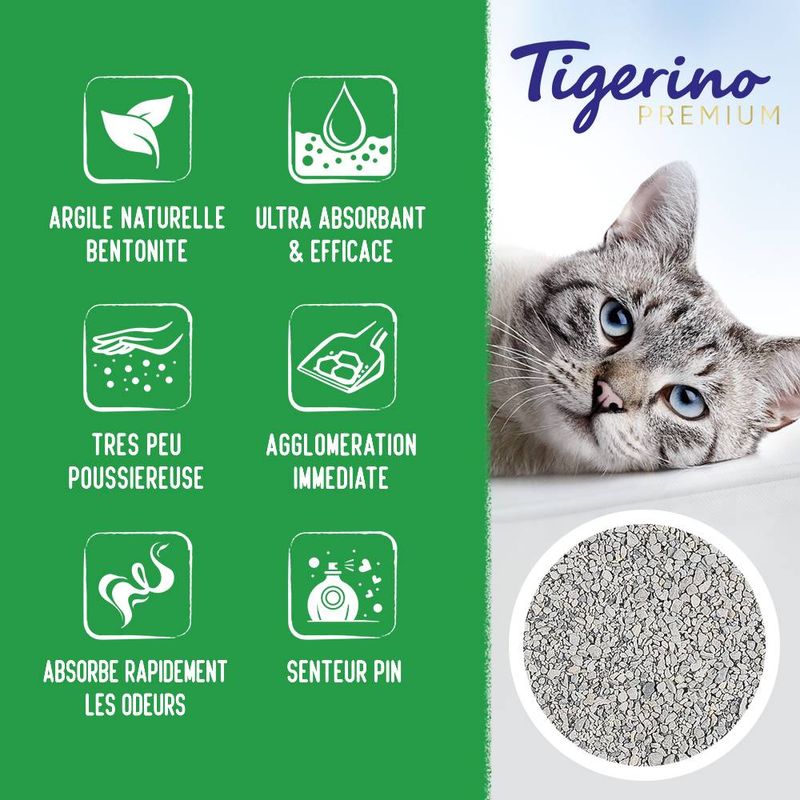 Litière Tigerino Édition spéciale / Premium - senteur pin