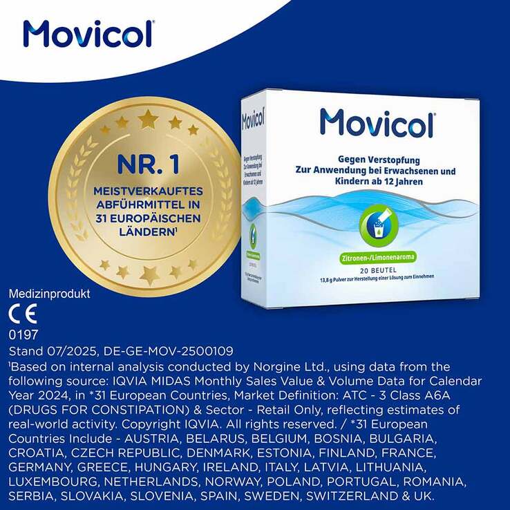 MOVICOL® Beutel Pulver – schnelle Hilfe bei Verstopfung, 50 St