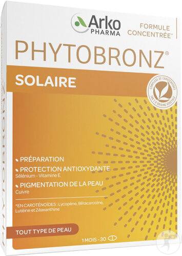 Arkopharma Phytobronz Préparateur Solaire 30 Capsules