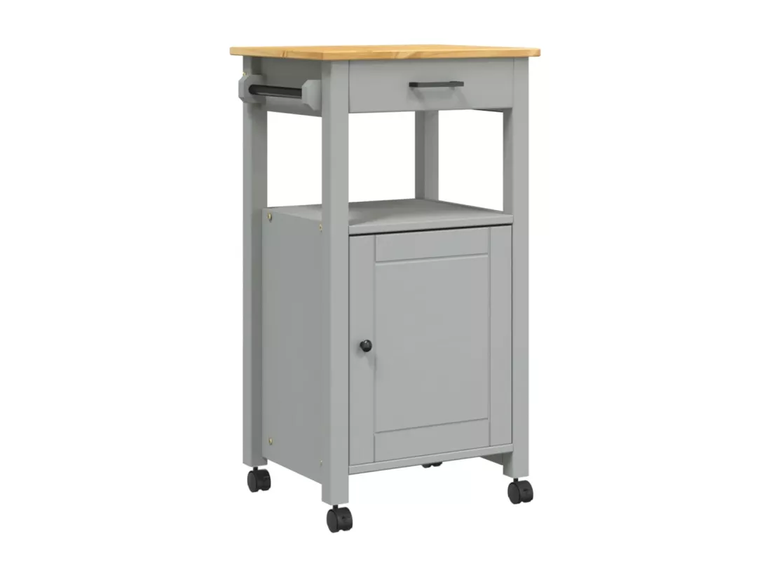 Chariot de cuisine MONZA 48x40x90 cm bois massif de pin
