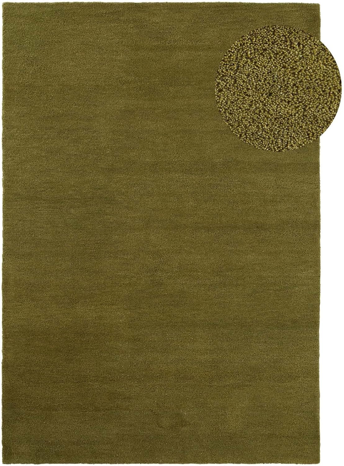 Taracarpet Teppich Georgia Gabbeh Loom Wollteppich strapazierfähiger Schurwollteppich fürs Wohnzimmer, Schlafzimmer und Esszimmer grün 200x290 cm