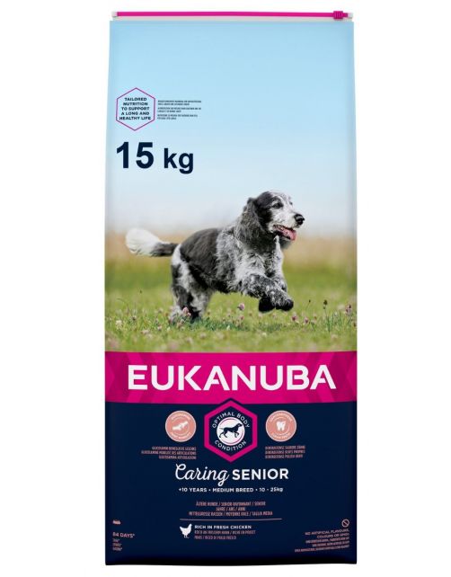 Eukanuba Caring Senior Medium Breed Kip - Hondenvoer
