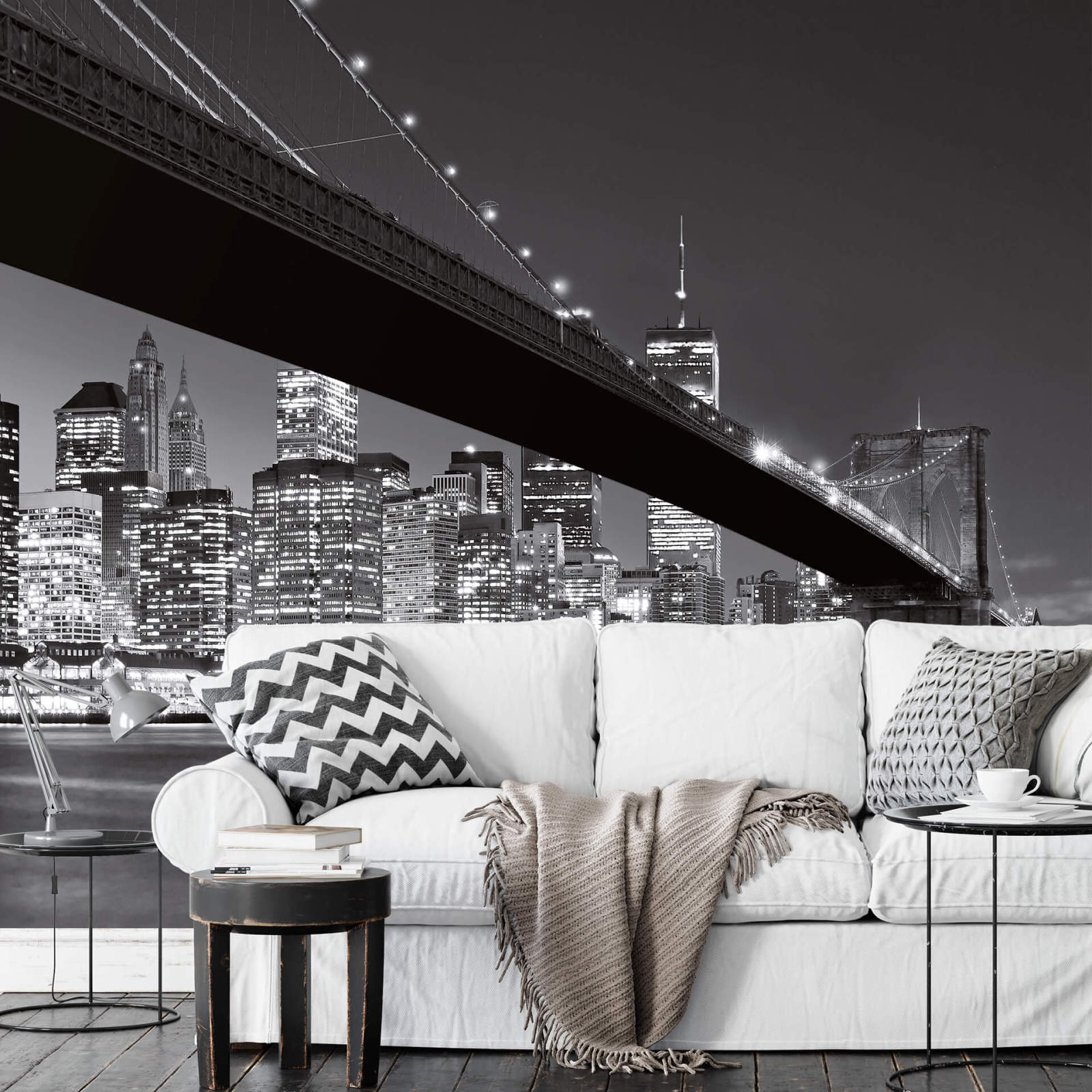 Fototapete DESIGNWALLS 2.0 - schwarz-weiß - New York - 2,6 Meter
