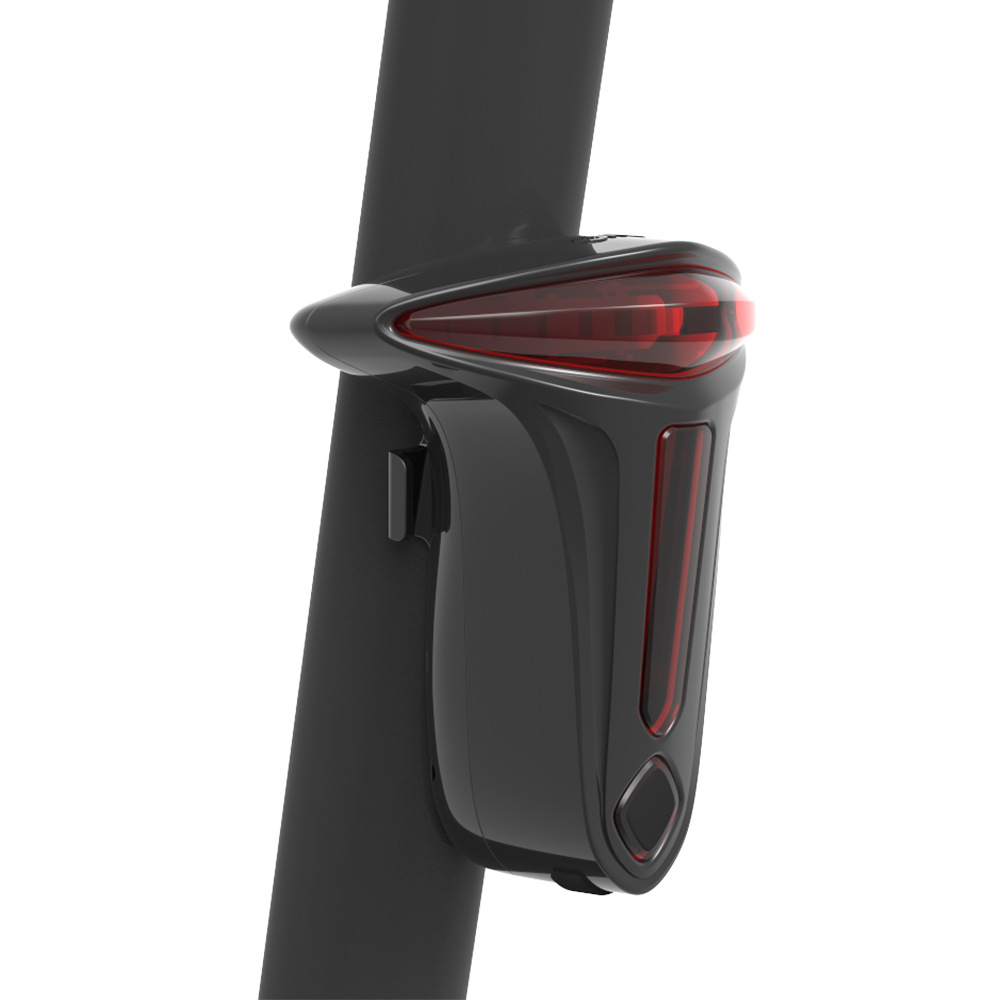 2in1 USB Velo Fahrrad Rücklicht LED Bremslicht Warnlicht Rot Spritzwasserfest IPX6 - Schwarz