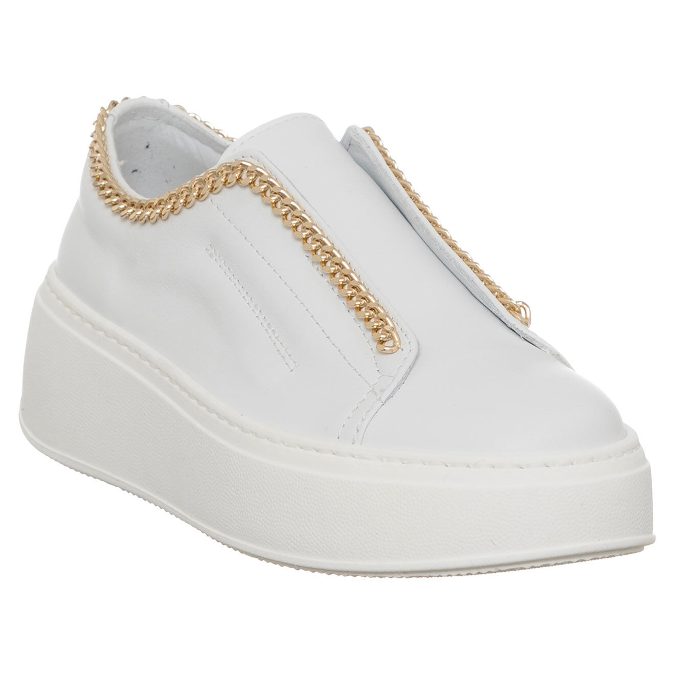 Loretta Pettinari Sneakers en Cuir Marion blanches