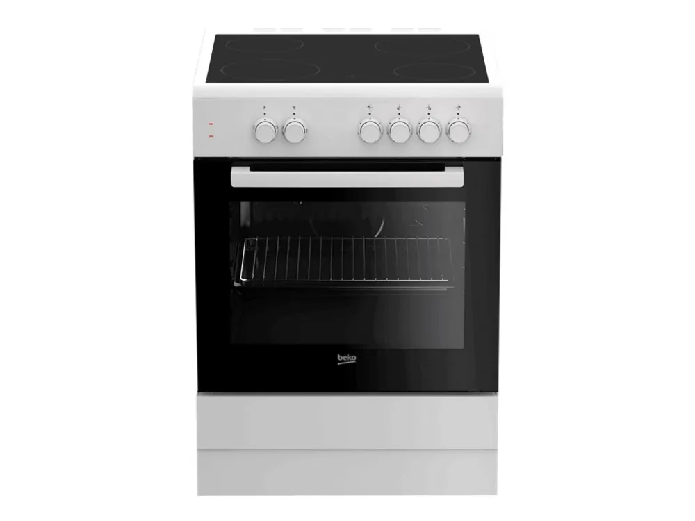 Beko FSS67000GW - Komfur - fritstående - bredde: 60 cm - dybde: 60 cm - højde: 85 cm - med selv-rengøring - hvid