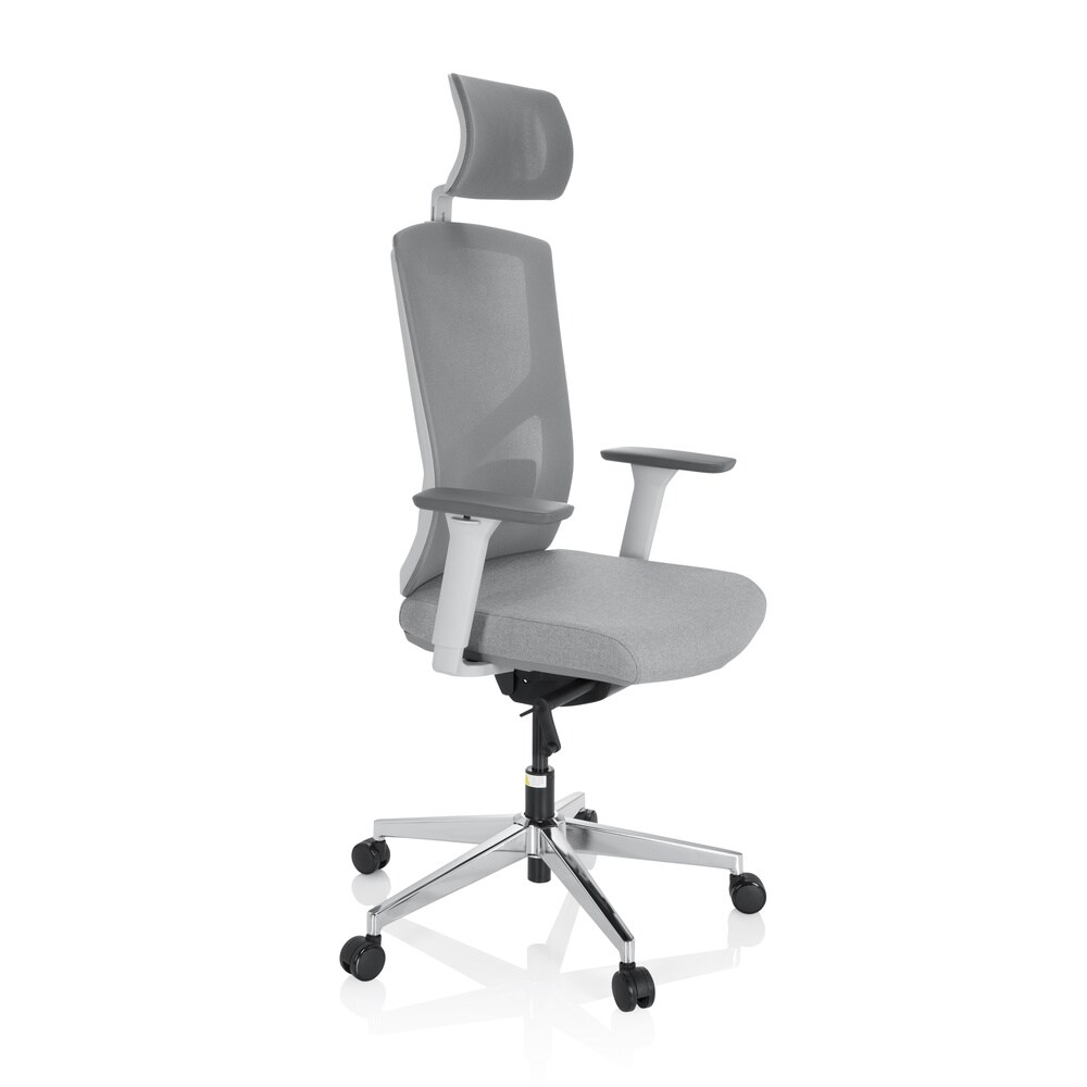 Profi Bürostuhl BRETON PRO W Stoff/Netzstoff mit Armlehnen (höhenverstellbar) hjh OFFICE