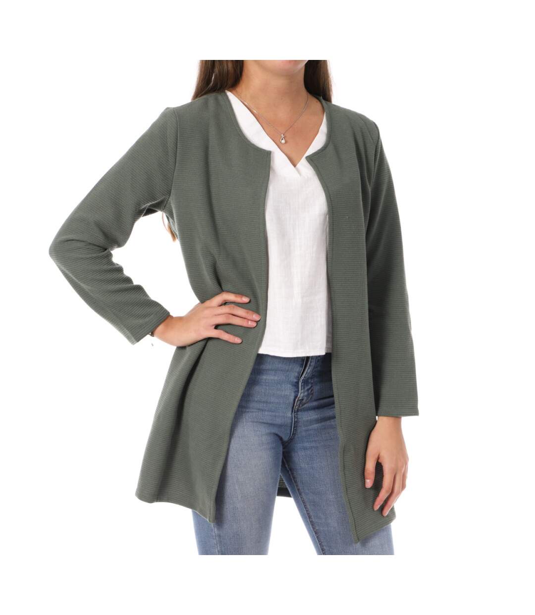 Cardigan Kaki Femme Vero Moda 7/8