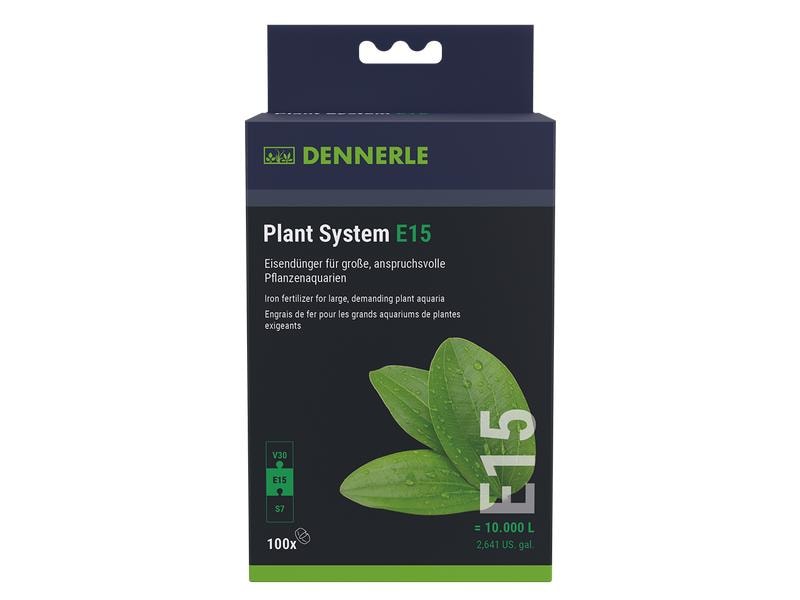 Dennerle Pflanzendünger Plant System E15, 100 Stück Eisen-Düngetabletten für grosse, anspruchsvolle Pflanzenaquarien