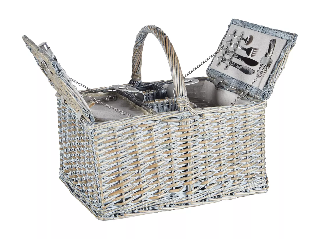 Panier de pique-nique GROSEILLE Osier Gris