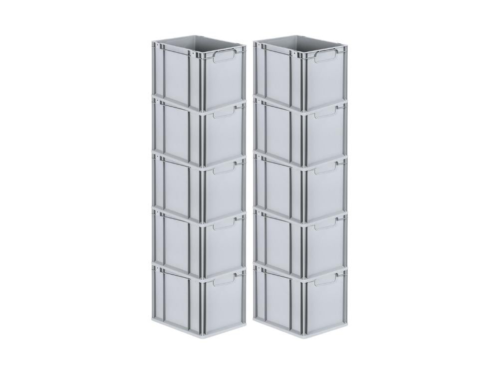 PROREGAL Eurobox Nextgen Economy met handgrepen, gesloten, HxBxD 32 x 30 x 40 cm, 30 liter Euro container, transportbox, stapelbare container