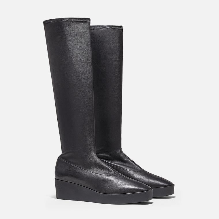 HIGH BOOTS - LOANE boots, stretch lambskin black