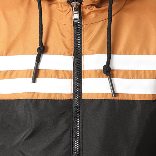 Veste Zippée Capuche S3165 Noir Camel