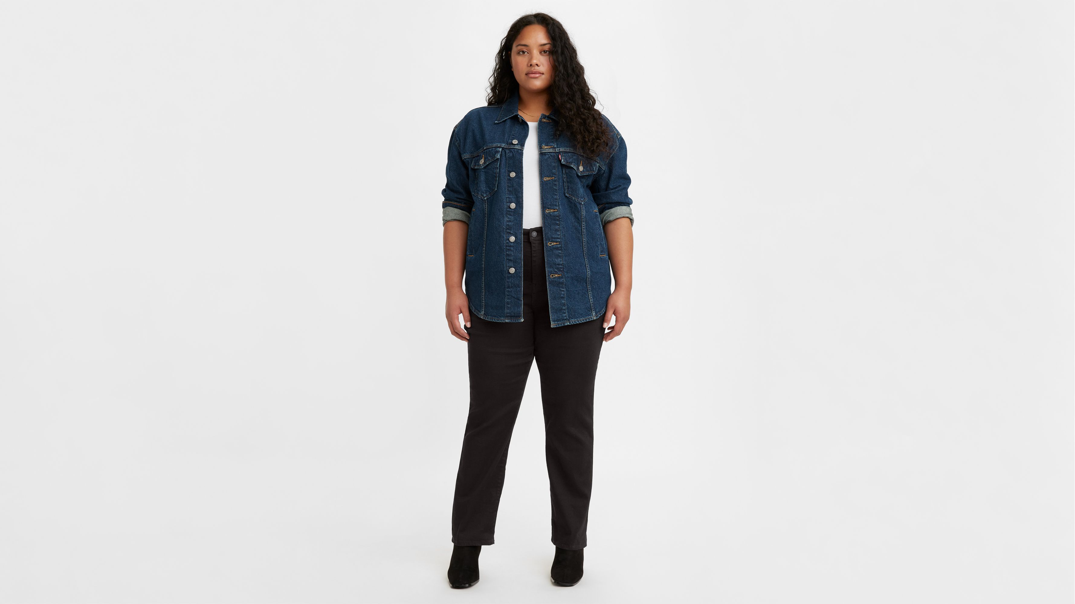Jean droit taille haute 724™ (Plus) - Night is Black - Noir