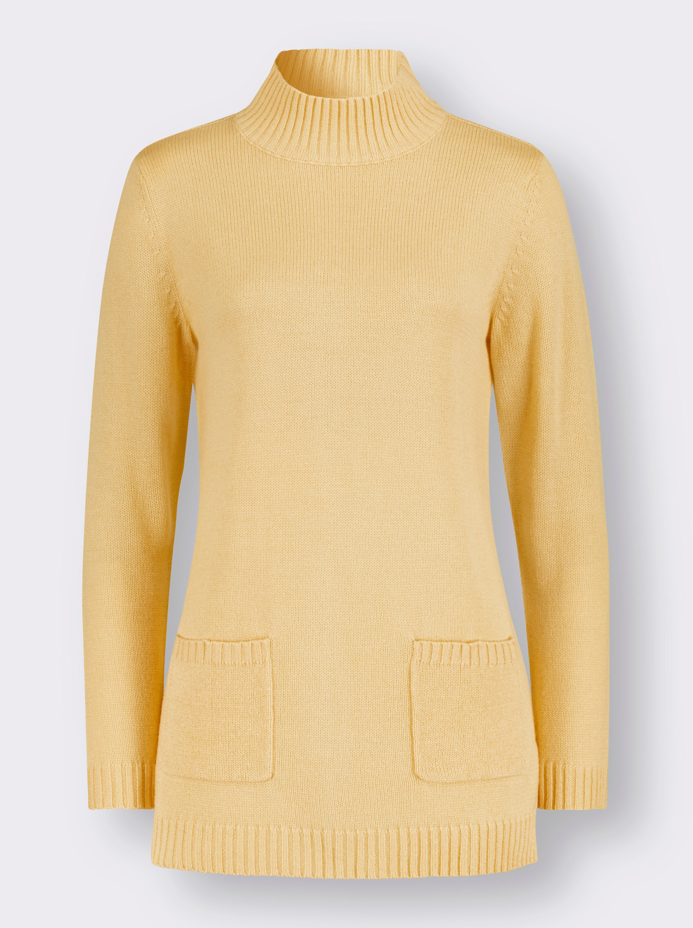 Longpullover mit Stehkragen