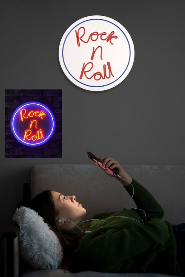 Dekorativ plast LED-belysning Rock n Roll - Flerfarget