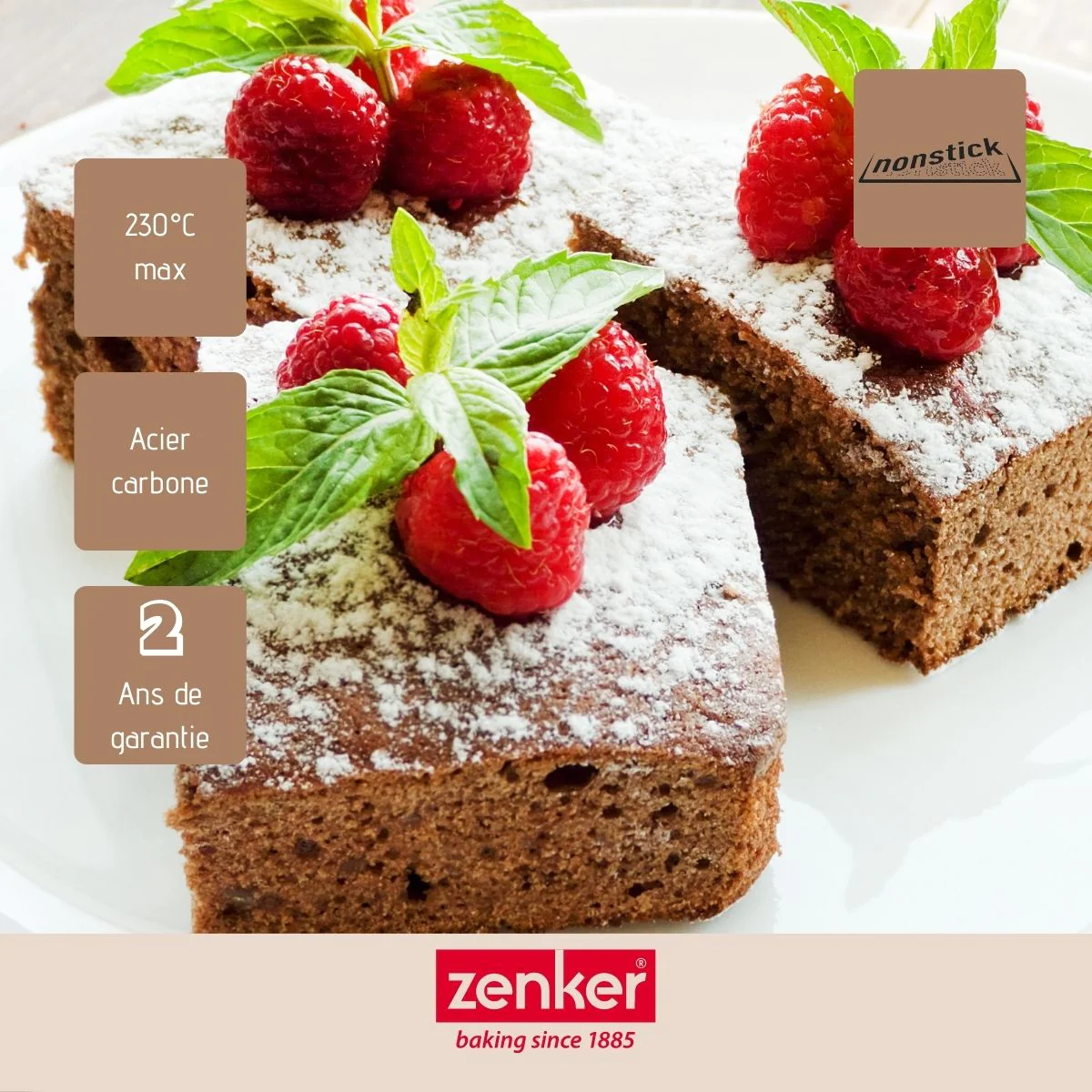 Lot de 2 moules à brownies 21 cm Smart Pastry Zenker