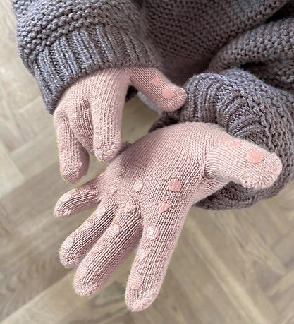 GoBabyGo Handschuhe - Strick - Soft Pink m. Elegant