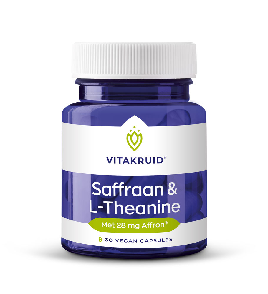 Vitakruid Saffraan 28 Mg (Affron®) & L-Theanine Groene Thee (30 vega capsules)