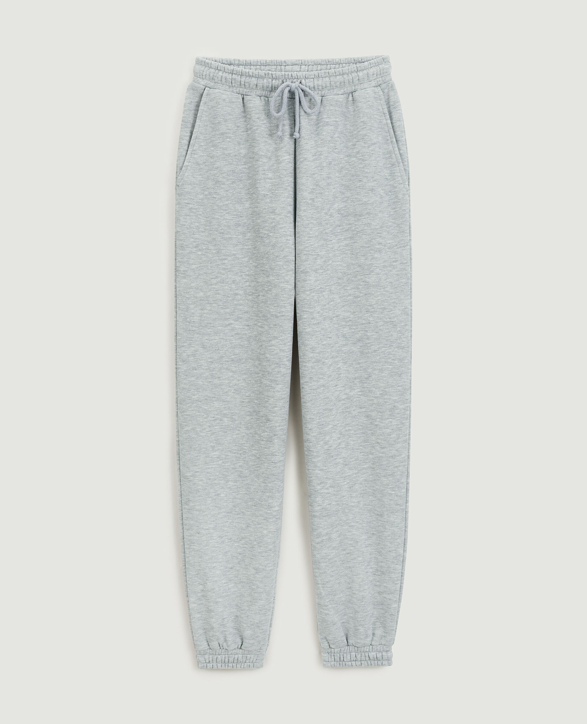 Pantalon de jogging en molleton - Gris chiné